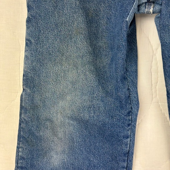 Dickies Mens Flannel Lined Carpenter Jeans Blue Denim Genuine Work Pants 32x30 - Picture 10 of 16